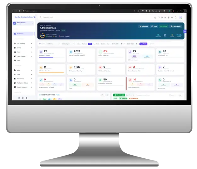 Kemilac Tracker — CRM dashboard built by Jens Infotech